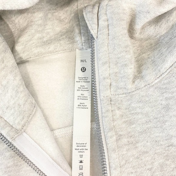 Lululemon Scuba Oversized 1/2 Zip Hoodie Grey ML - Picture 5 of 5